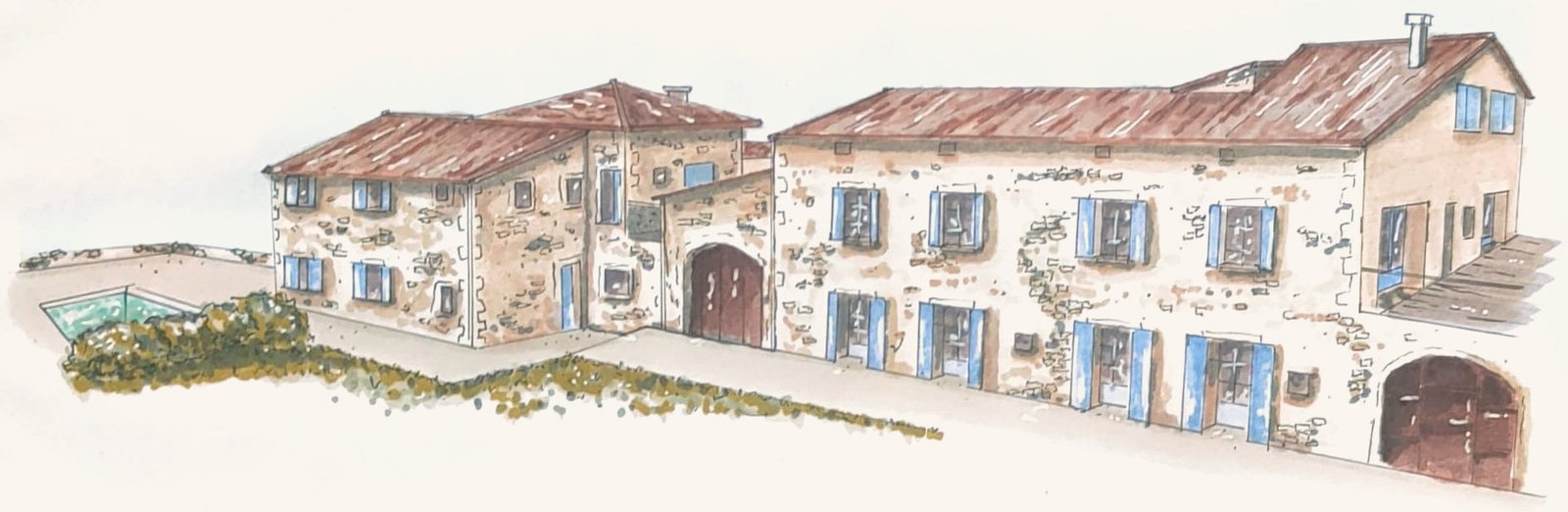 Le Mas Cal’s Torrents, aquarelle